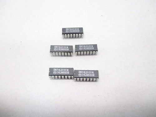 Lot 5 new motorola sn74ls151n 16-pin data selector chip d477423 for sale
