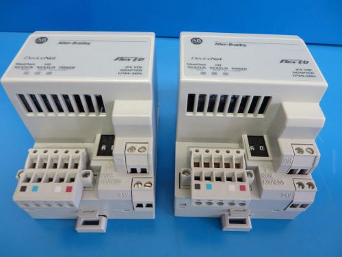 2 allen bradley 1794-adn /b flex i/o devicenet adapters f/w rev j - 2010 model for sale