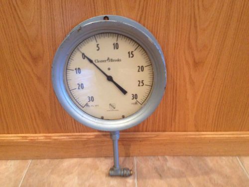 Vtg cleaver brooks large steam vac pressure gauge ashcroft vgc for sale