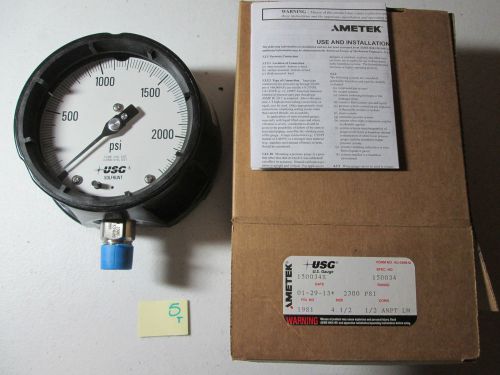 New in box ametek 150034x guage 1981 2300 psi 1/2 anpt lm 4 1/2&#034; (195) for sale