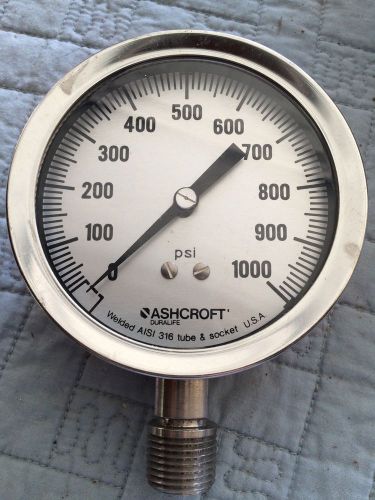 Ashcroft duralife 1000 psi guage for sale