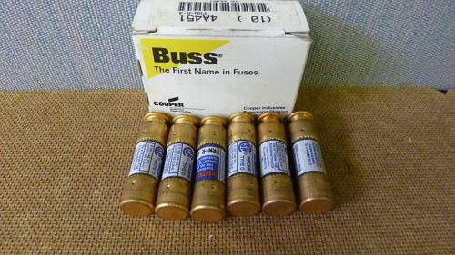 Set of 6 bussmann fusetron frn-r-4 4a 250v fuses new (6179) for sale