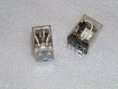 Four guardian 1395h-2c-24vdc relays coil 10 amp contacts 8 pin midget base for sale