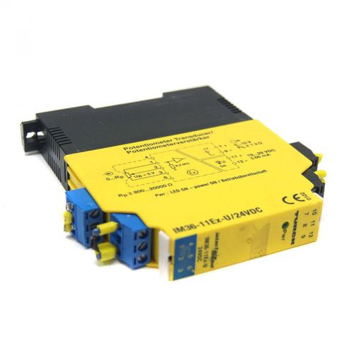 Turck IM36-11Ex-U/24VDC Potentiometer Transducer/Amplifier 1-Channel 7509526