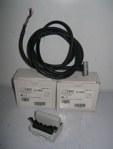Lot of 3 Automation Direct Zip Link Cable ZL-20 DIN Rail 20 to Term  ZL-2CBL2-2P