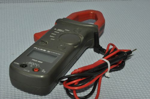 Fluke 36 true rms ac/dc clamp meter with test leads in a good working condition for sale