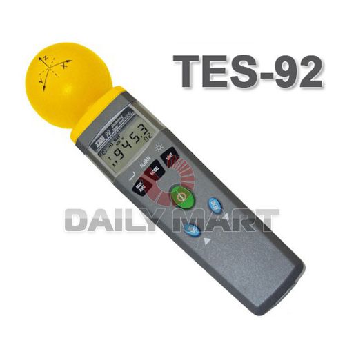 3-AXIS EMF/Radiation ElectroSmog Meter Tester TES92 50MHz to 3.5 GHz Isotropic