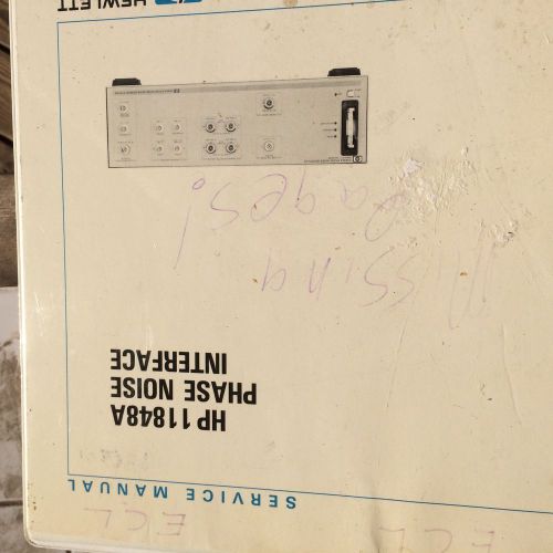 HP 11848A Phasenoise Intrerface Service Manual W Schematics