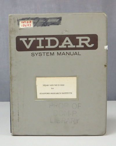 Vidar 5403/502/A31/604/321/663A/663B/643 D-DAS System Technical Manuals