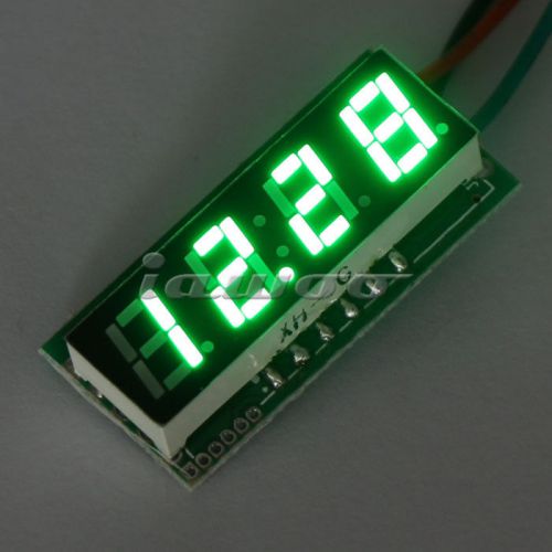 Green 0.28&#034; Car Motorcycle Voltmeter LED 0-33V DC Digital Display Voltage Meters