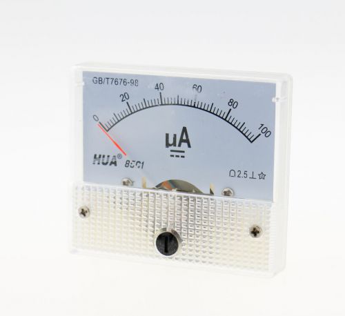 85C1 DC 0-100uA Analog Panel Meter Ammeter Gauge