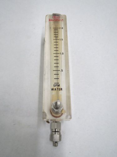 Dwyer vfb-85-ssv visi-float npt 1/4 in 0-2.0gpm water flow meter b403846 for sale