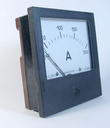 RUSSIAN ANALOG AC  0-200  amper meter  USSR without current transformer 200/5.