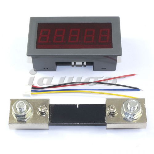 Digital Red LED Ammeter Panel 100A DC 5V Current Amp Measure Ampere Meter+Shunt