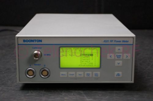 Boonton 4531 rf microwave power meter, with mfg certified sensor 500khz - 18 ghz for sale