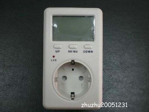 2pcs eu plug mini  ammeter  energy power lcd watt voltage volt meter monitor for sale