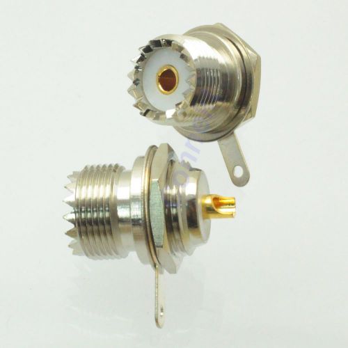 1pce uhf female jack so239 nut bulkhead deck clip solder cup rf connector for sale