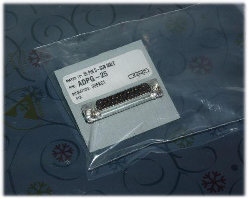 CIRRIS SYSTEMS ADPG-25 25 PIN D-SUB MALE PINNED SHIELD                (B5-BOX.D)