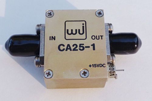 Watkins Johnson wideband RF amplifier,  2-1500 MHz 13.5 dB gain 15 V new tested.