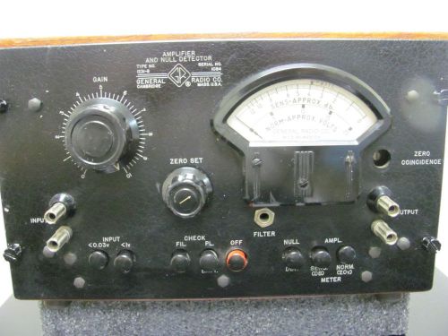 GENERAL RADIO GR 1231B AMPLIFIER &amp; NULL DECTECTOR