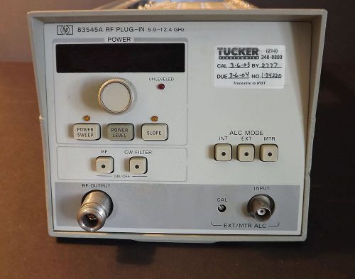 HP AGILENT 83545A FREQUENCY SOURCE GENERATOR 5.9-12.4GHZ 8350B