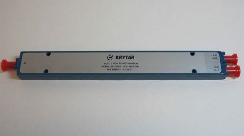 Krytar 6005265 Wilkinson Power Divider, 2-Way, 0.5-26.5GHz, 3.5mm(F) Connectors.
