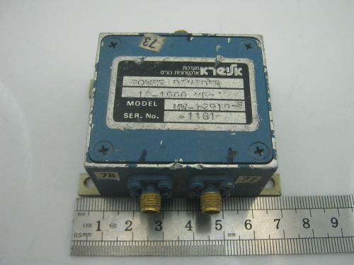 Elisra 2-way power divider 10-1000 mhz  mw-12910 s  tested for sale