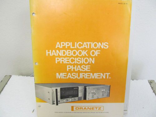 Dranetz applications handbook of precision phase measurement for sale