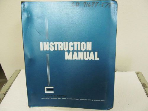 Cook Electric Model 59 Punched Tape System Instruction Manual w/schematics