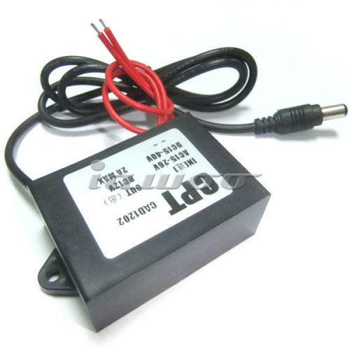 Ac/dc 24v to dc 12v ccd cctv power supply buck converter od 5.5mm waterproof for sale
