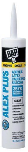 Dap  Alex Plus Acrylic Latex Caulk Plus Silicone, White,  10.1 Oz