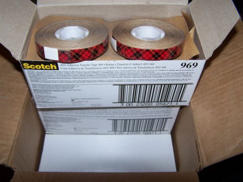 Scotch 3m atg adhesive transfer tape high tack 1/2&#034; x 18 yard 12 box for sale