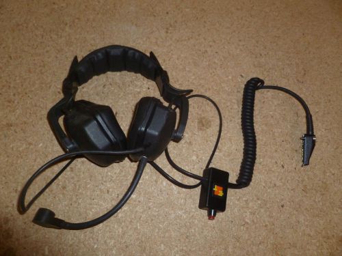 Eartec Double Muff Two Way Radio Headset Microphone - Used On Kenwood TK-190 a
