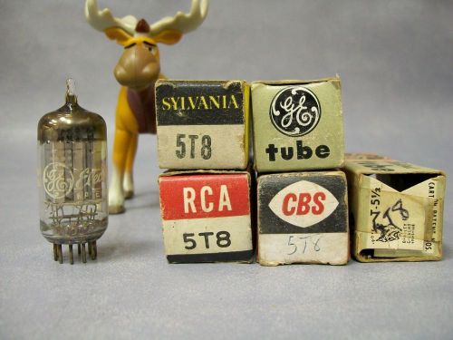 5T8 Vacuum Tubes  Lot of 5  CBS / GE / RCA / Sylvania