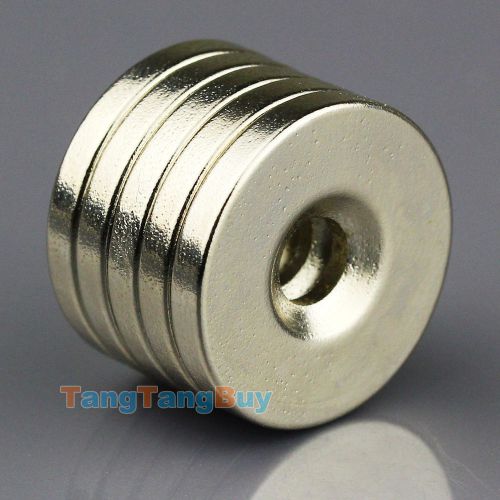 5pcs n50 small disc magnets 20mm x 3mm hole 5mm round rare earth neodymium for sale