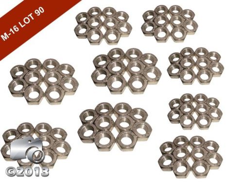 New a2 stainless steel m 16 hexagon hex full nuts -din 934 set of 90 pieces for sale