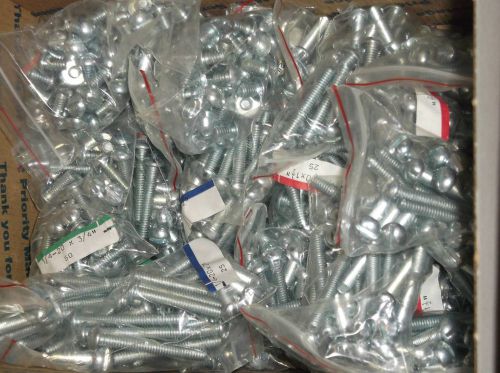 lot of 1050 pan head screws bolt 1/4 - 20 x 3/8, 3/4 1 1/2  2&#034; steel new SLOTTED