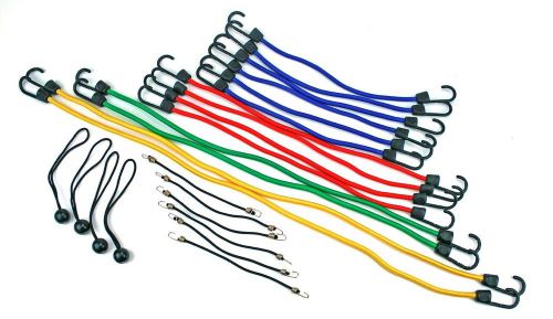 Bungee cord assortment jar, secure object, lugages to car, suv, new - 24 piece for sale