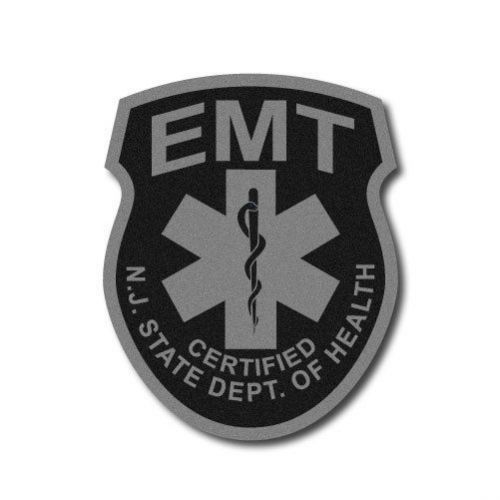 4&#034; New Jersey EMT Certified Reflective Subdued-Tactial Decal EMS Medical Sticker