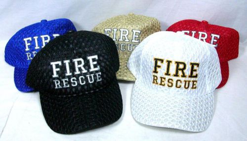 WHOLESALE LOT OF 12 FIRE RESCUE HATS MESH BASEBALL CAP EMS FIREFIGHTER COSTUME