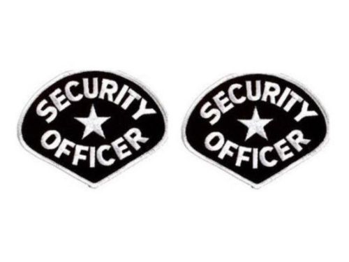 2 (TWO) SECURITY GUARD OFFICER UNIFORM PATCH BADGE LOT