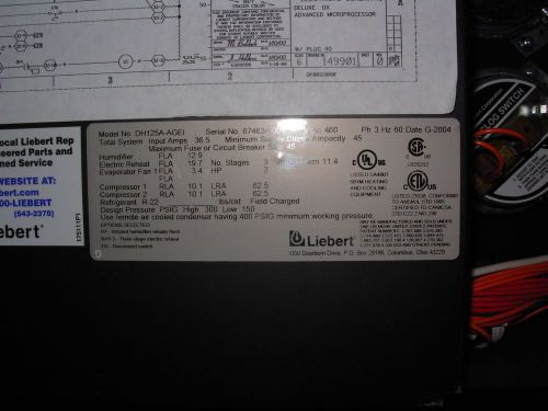 Liebert Deluxe System w/Cooling Unit (DH125A-AGEI)