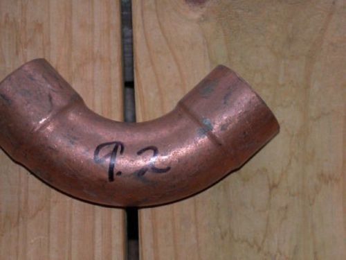 Copper hvac 1 3/4&#034; to 1 3/4&#034; elbow 90 degree for refrigeration mro 9.2 to 9.9 oz for sale
