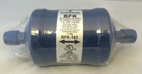 Emerson climate technologies bfk-163 bi-flow kleaner bi-directional filter drier for sale