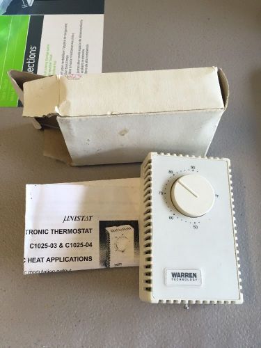New warren unistat electronic thermostat c1025-03 for modulating electric heat for sale