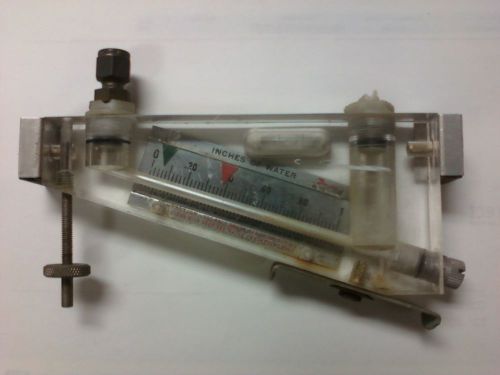 DWYER  Inclined Manometer 0 - 1&#034; in H2O