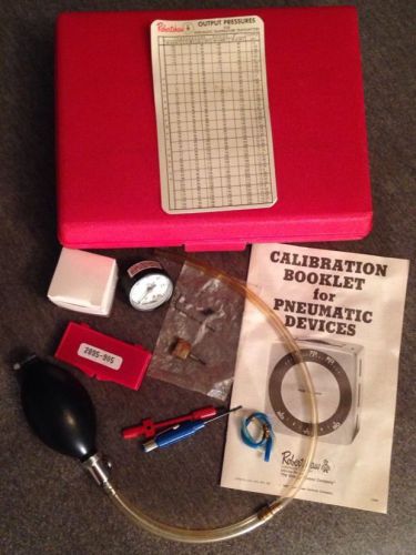 Robertshaw pneumatic calibration kit fittings tools 1.5&#034; pressure gauge box set for sale