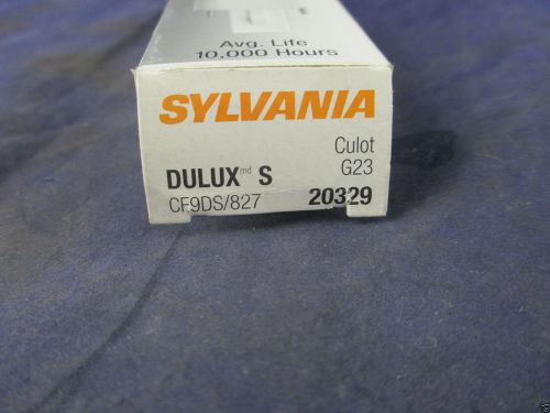 5 - SYLVANIA CF9DS/827 DULUX S 9W COMPACT FLOURESCENT LAMP 20329 G23 NEW IN BOX
