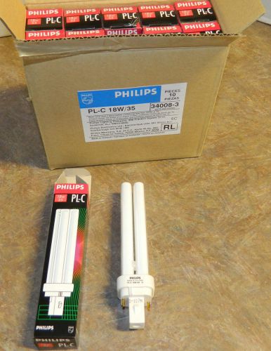 New Case of 10 Phillips PL-C 18W/35     2 Pin