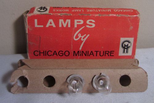 Box Of 2 Chicago Miniature PR-12 Light Bulb Lamps 5.95V Flanged Base .5 Amps